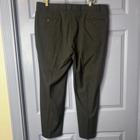 Chaps Dress Pant Trousers Dark Gray Flat Front Mens Size 38/29 Career Wear - Picture 2 of 8